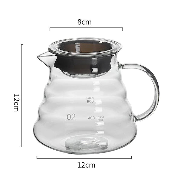 BrewGlass™ – Cafeteira de Vidro Borossilicato com Filtro 600ml