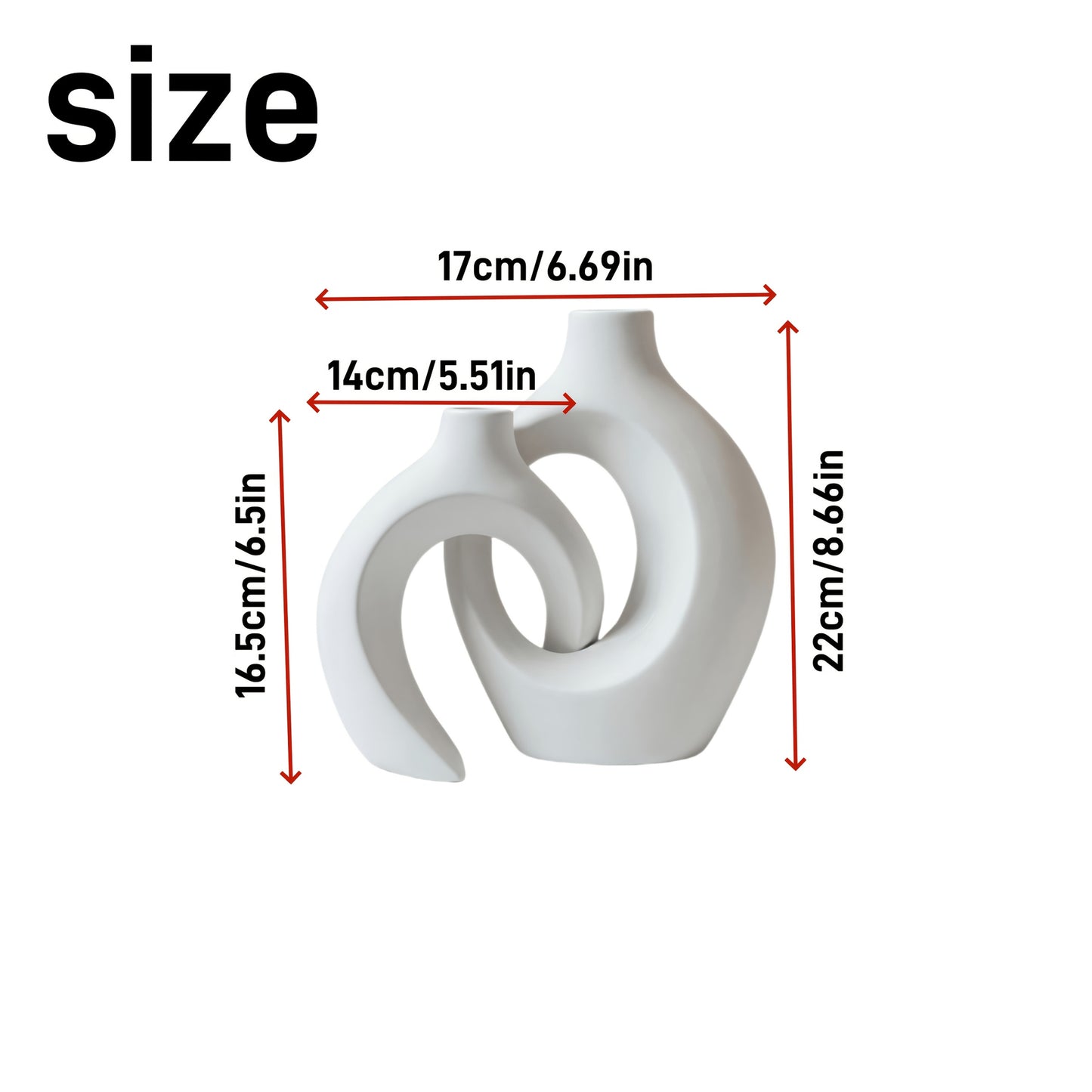 Conjunto de Vasos de Arte Branca - Mōva Decor