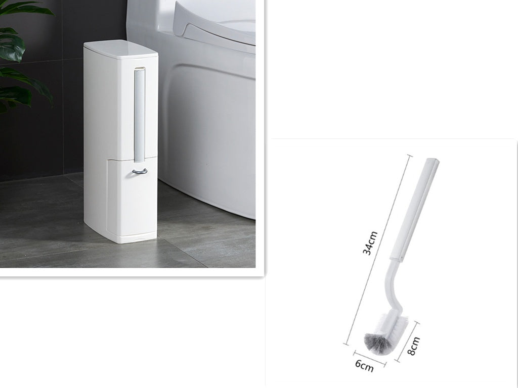 Organizador de Banheiro 3 em 1 Mōva — Lixeira com Escova Sanitária — composição / escala visual | Mova Decor