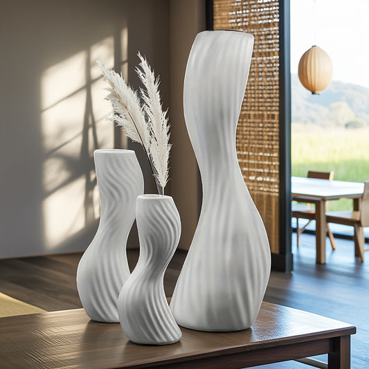 Conjunto de 3 Vasos Modernos Minimalistas - Mōva Decor