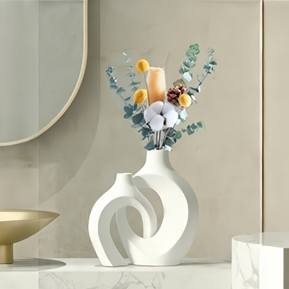 Conjunto de Vasos de Arte Branca - Mōva Decor