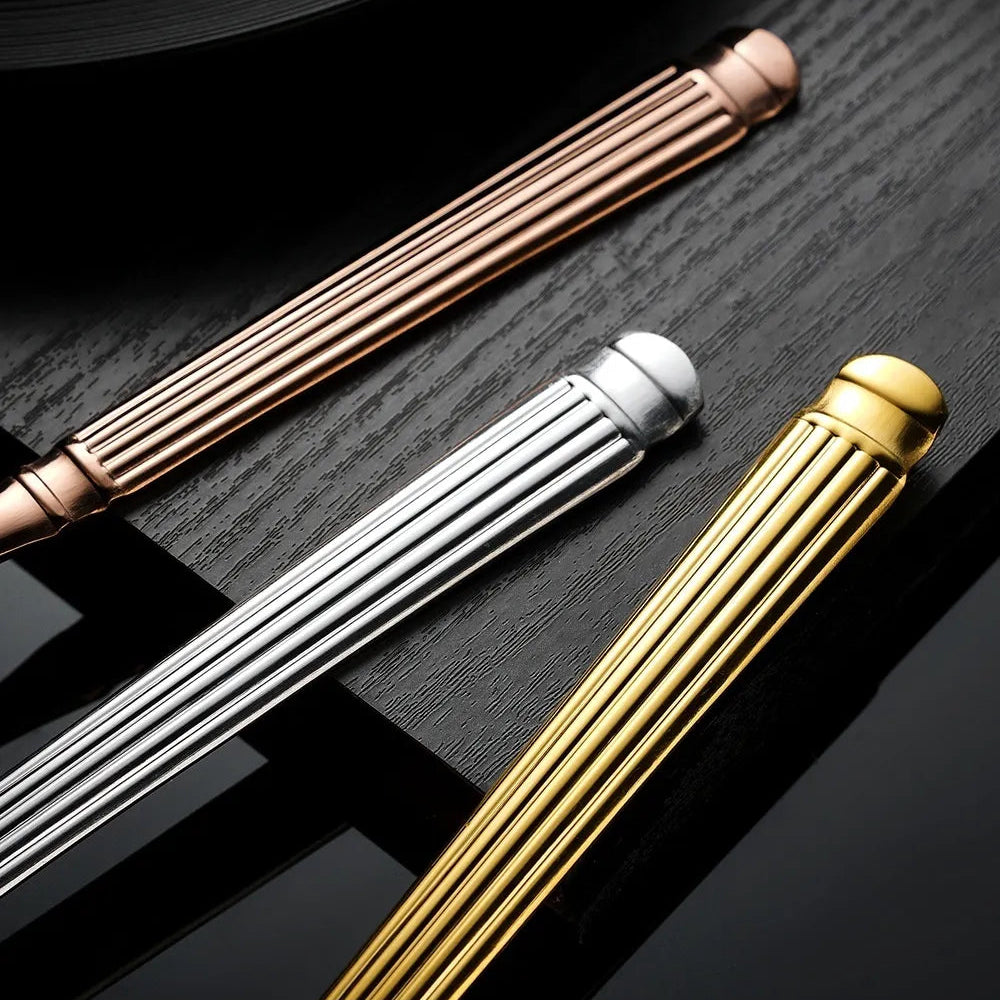 Roman Royale™ – Faqueiro Premium Coluna Romana em Aço Inoxidável 5 Peças