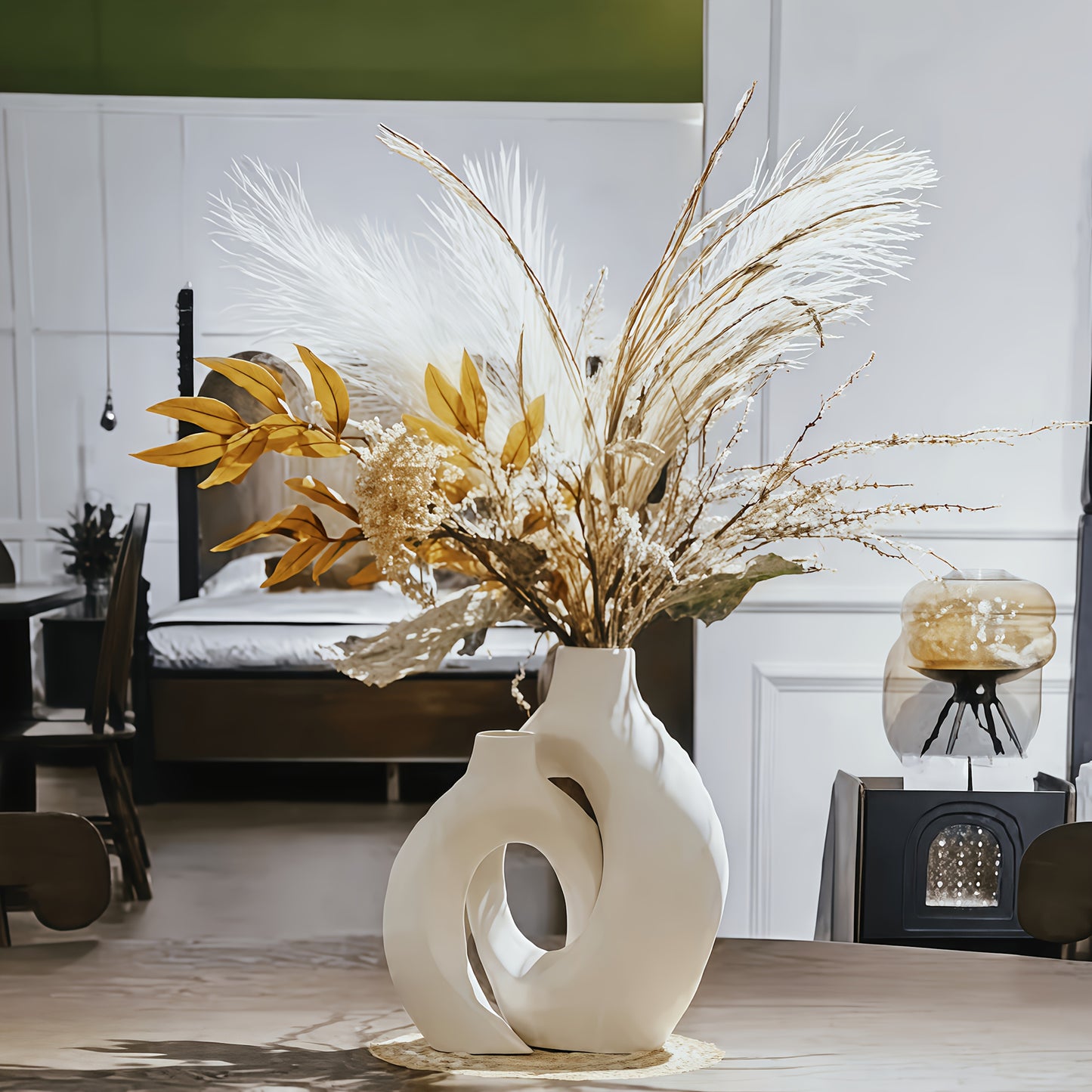 Conjunto de Vasos de Arte Branca - Mōva Decor