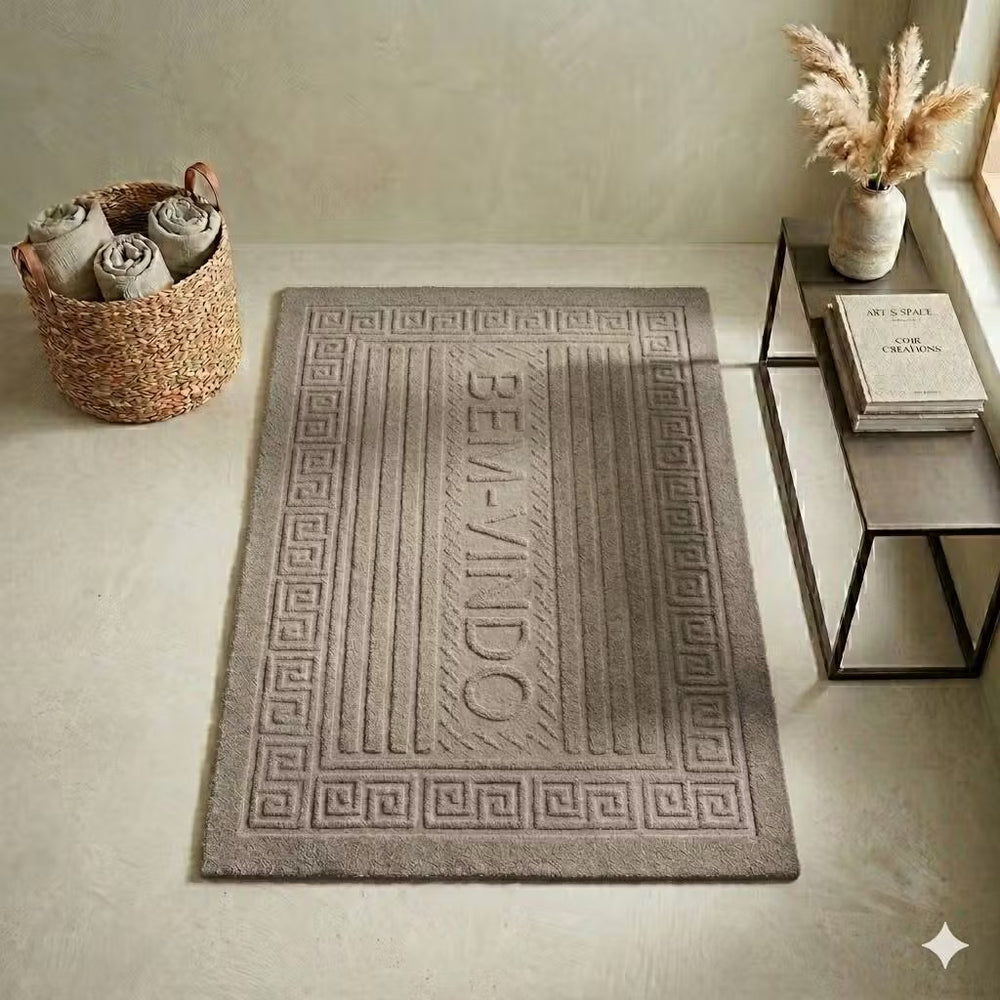 Capacho Decorativo em Relevo Mōva — 50 × 70 cm — referência de uso no ambiente | Mova Decor