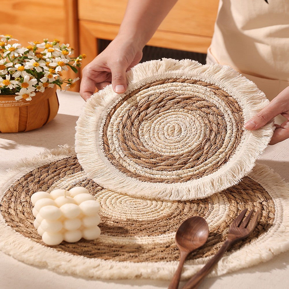 Descanso de Mesa em Algodão com Franjas Mōva — vista principal do produto | Mova Decor