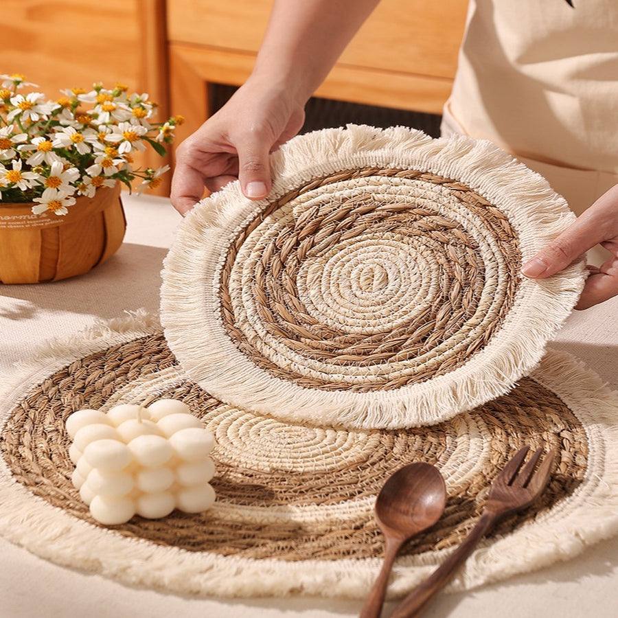 Descanso de Mesa em Algodão com Franjas Mōva — vista principal do produto | Mova Decor