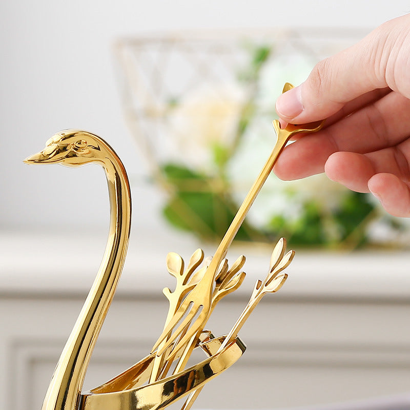 SwanLux™ – Conjunto Decorativo de Talheres Mōva Decor — detalhe do acabamento | Mova Decor