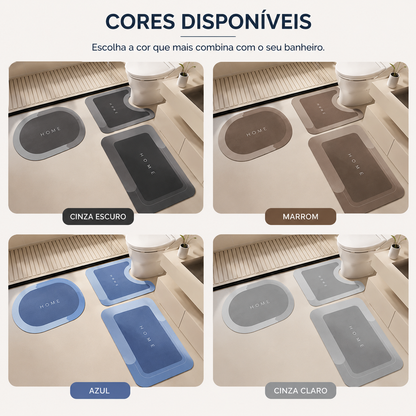 Comfort Home | Kit Banheiro 3 Peças Antiderrapante e Super Absorvente