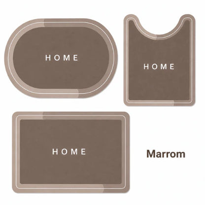 Comfort Home | Kit Banheiro 3 Peças Antiderrapante e Super Absorvente