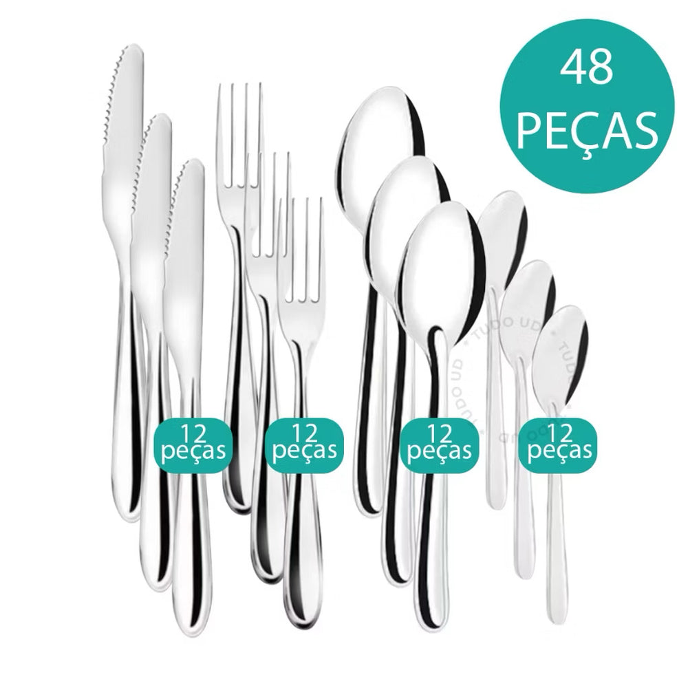 Kōrva - Kit Talheres Inox Profissional — referência de uso no ambiente | Mova Decor