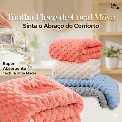 Toalha Fleece de Coral Mōva — vista principal do produto | Mova Decor