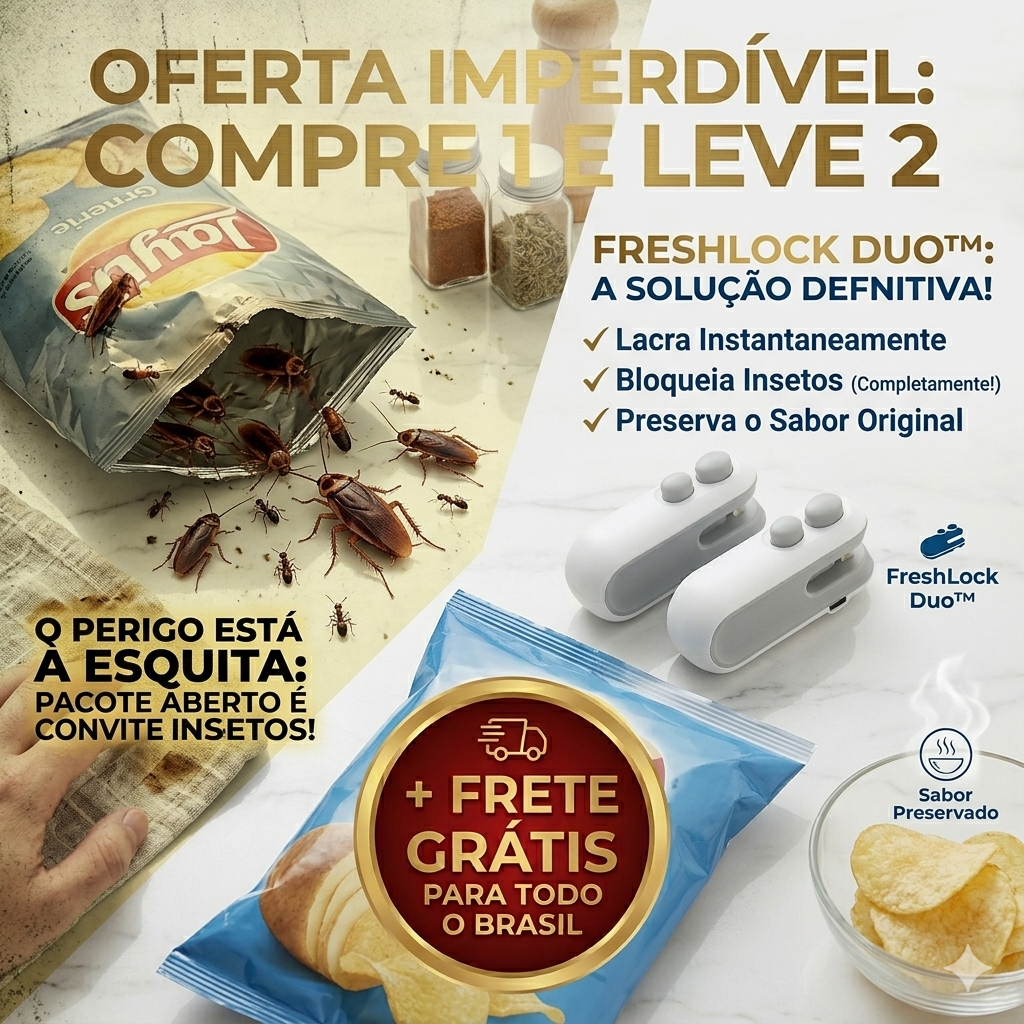 FreshLock Duo™ – Mini Seladora Portátil 2 em 1 USB - COMPRE 1 E LEVE 2