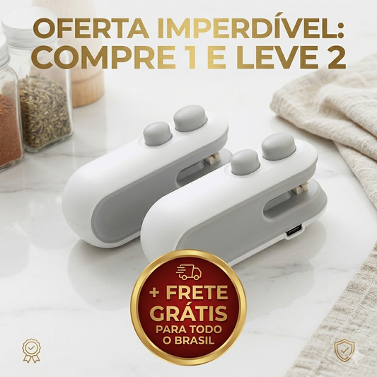 FreshLock Duo™ – Mini Seladora Portátil 2 em 1 USB - COMPRE 1 E LEVE 2