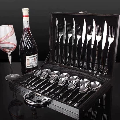Imperiale Silver – Faqueiro Premium 24 Peças com Maleta - Mōva Decor