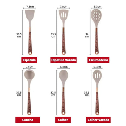 Kit Utensílios de Cozinha COMPRE 7 e LEVE 10 Peças - Mōva Decor