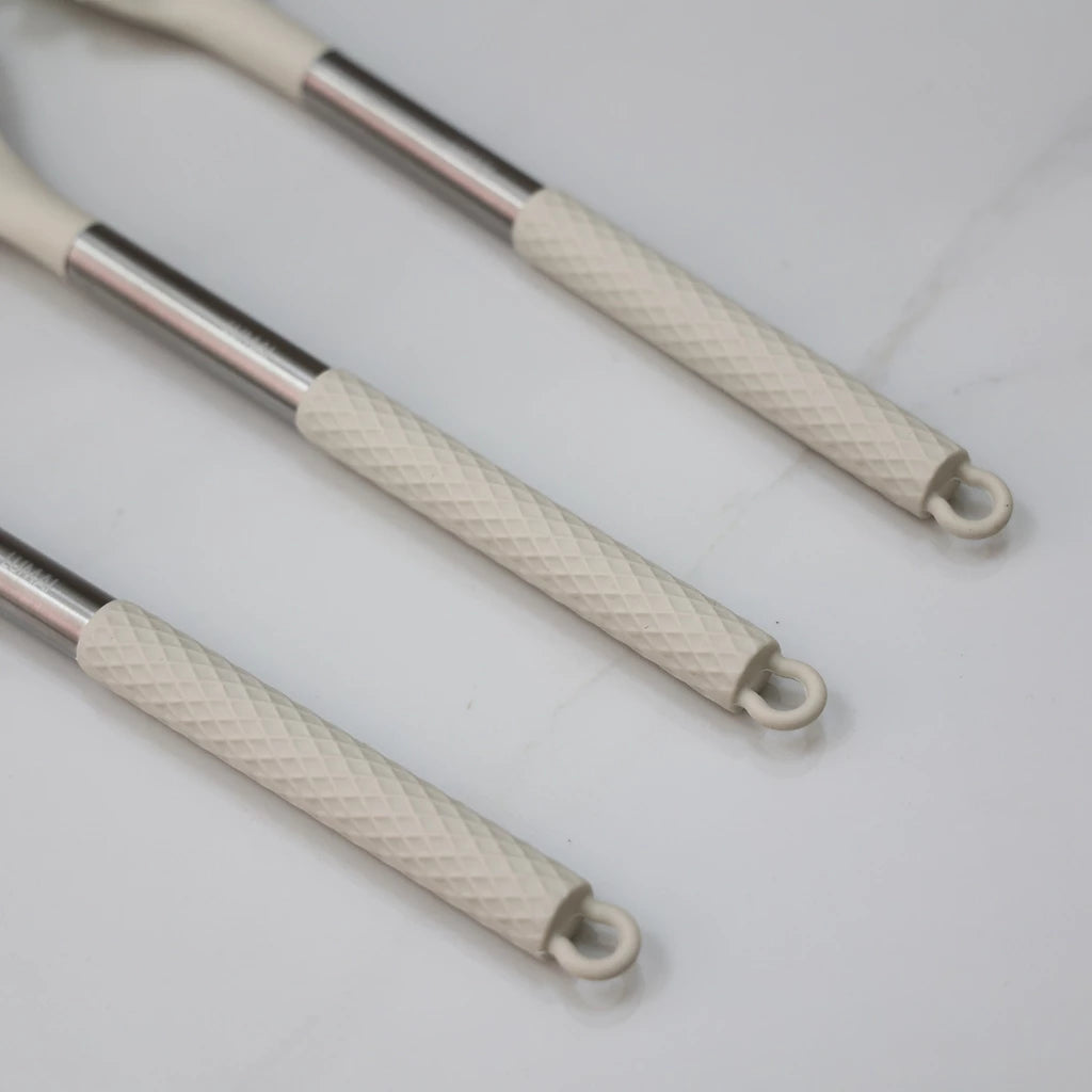 Kit 8 Utensílios de Cozinha de Silicone e Aço Inox - Mōva Decor