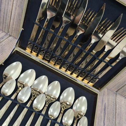 Brilho Imperial™ – Kit Faqueiro em Inox 24 Peças – Mōva Decor
