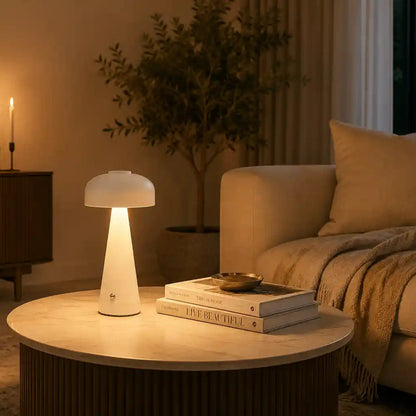 Luminária Cogumelo Recarregável Mōva — Ambiente Sala | Mova Decor