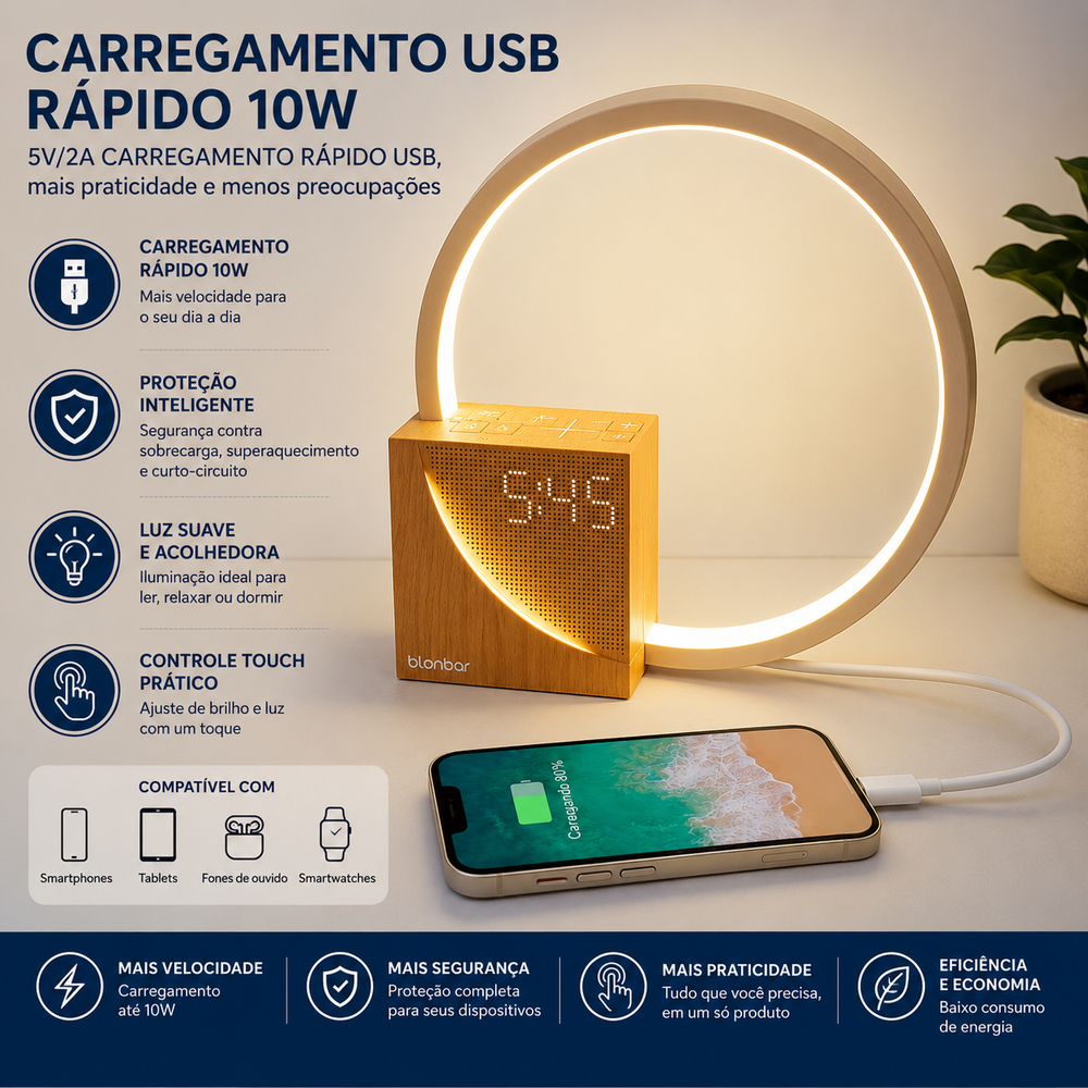 Luminária de Cabeceira Serena Mōva — detalhe do acabamento | Mova Decor
