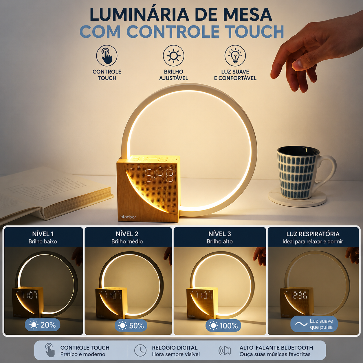 Luminária de Cabeceira Serena Mōva