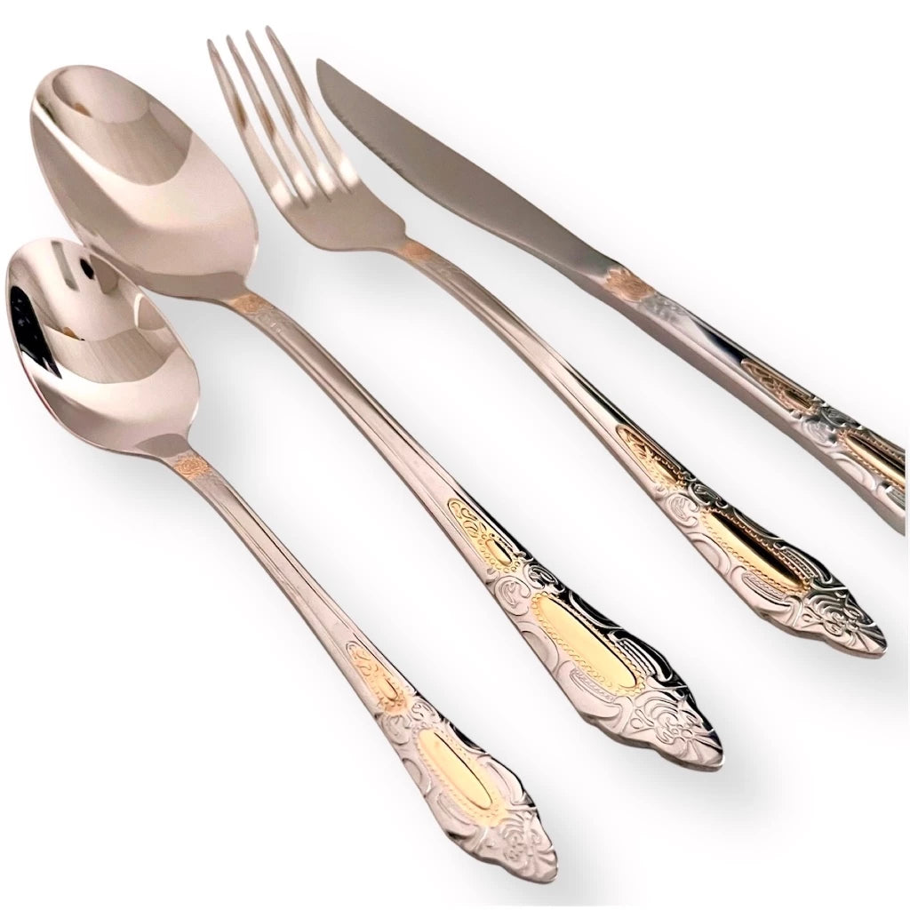 Monaco Classic – Faqueiro Premium 24 Peças - Mōva Decor