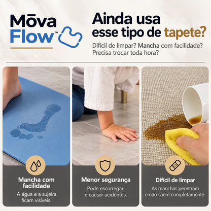 Mōva Flow — Tapete Super Absorvente de Secagem Rápida com base de borracha