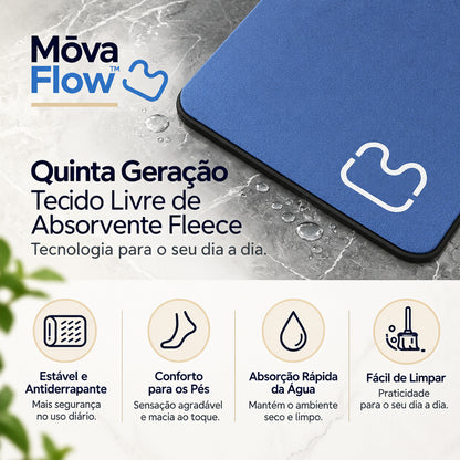Mōva Flow — Tapete Super Absorvente de Secagem Rápida retangular