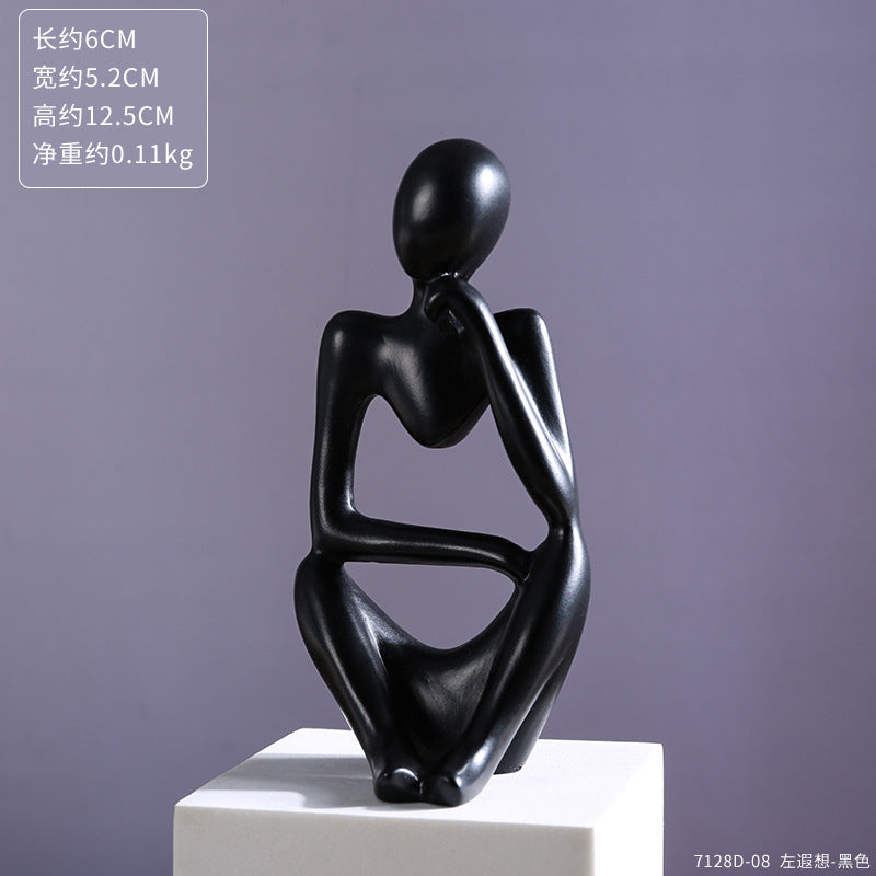 Variante prateada: mini escultura abstrata contemplativa — Mova Decor