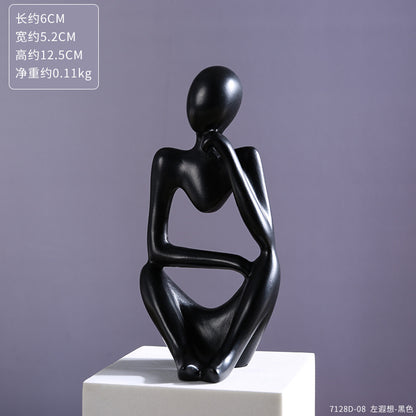 Variante prateada: mini escultura abstrata contemplativa — Mova Decor