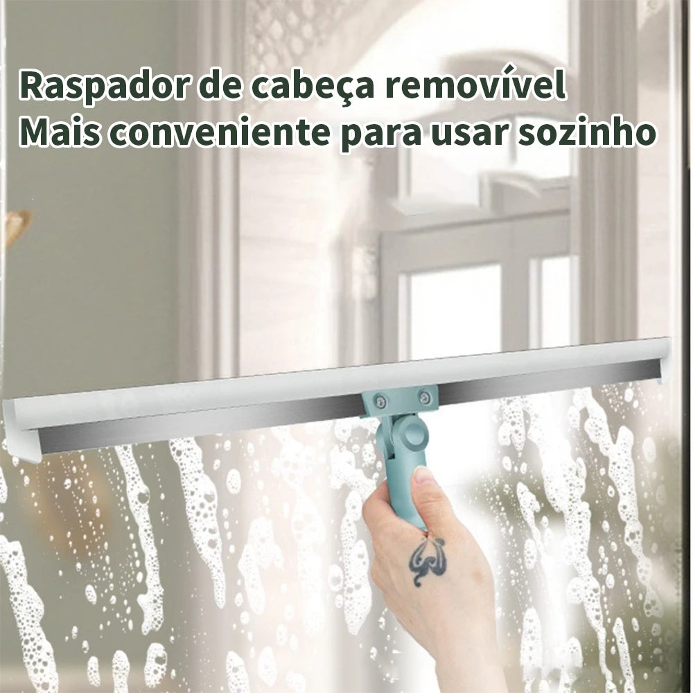 Cabeça removível do rodo PureSweep usada manualmente na limpeza de vidro