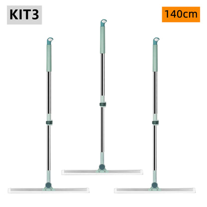 Kit com 3 rodos PureSweep de silicone com cabos de até 140 cm
