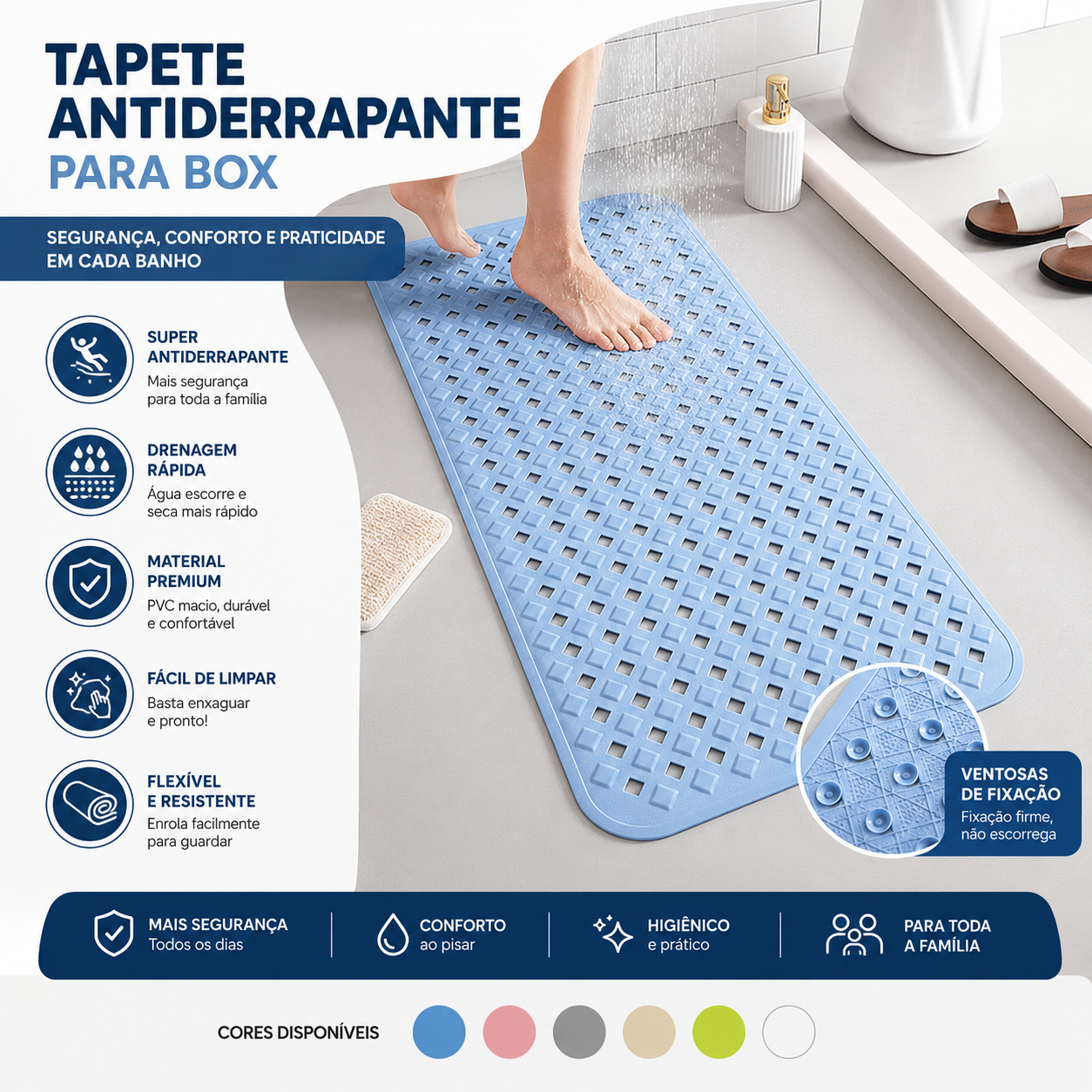Tapete Antiderrapante para Box Mōva