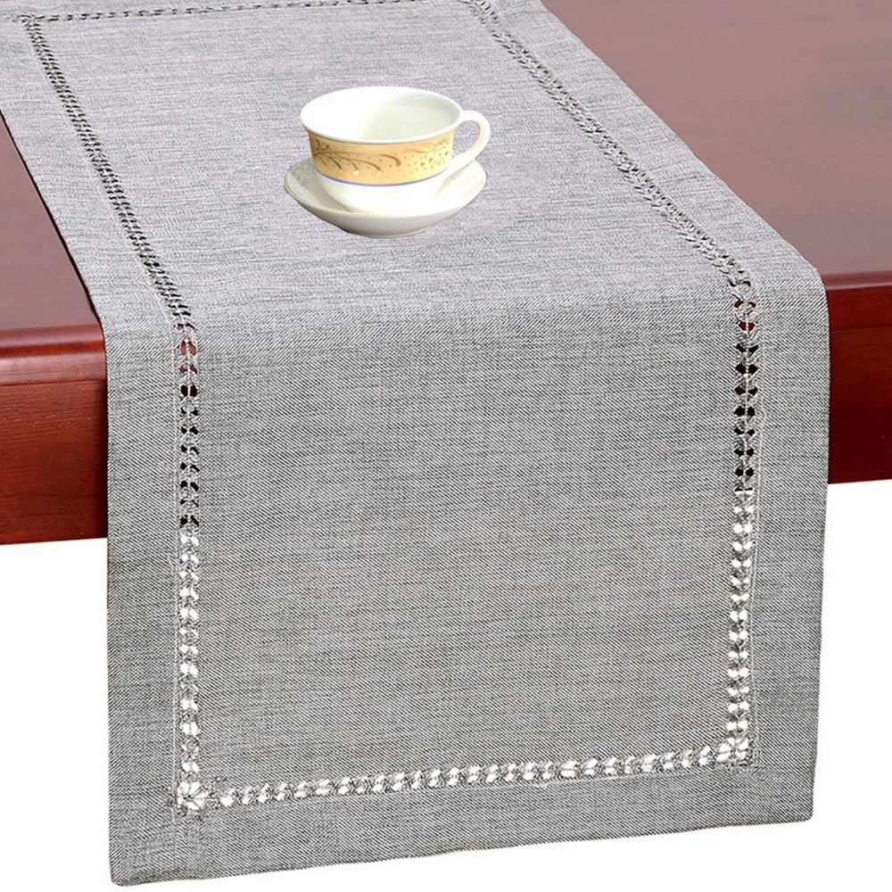 Caminho de Mesa em Imitação de Linho Mōva — vista principal do produto | Mova Decor