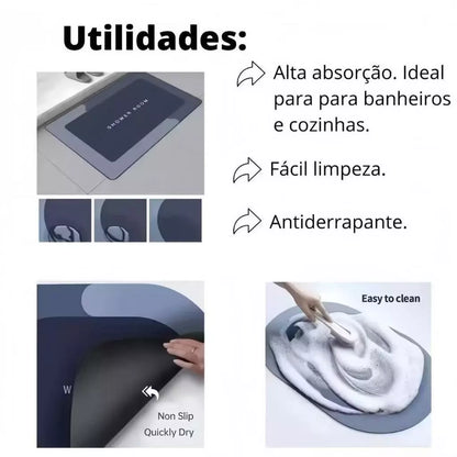 Tapete de banheiro AquaDry Comfort em tom neutro
