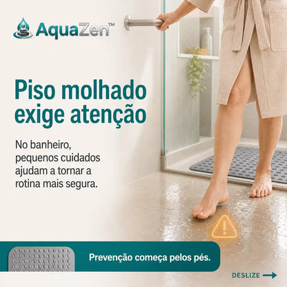 AquaZen – Tapete Antiderrapante Massageador para Box com Ventosas Premium