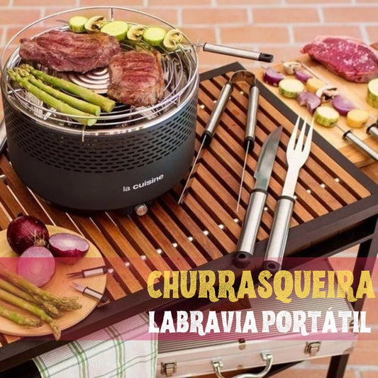 Churrasqueira Carvão Portátil Labravia - Mōva Decor