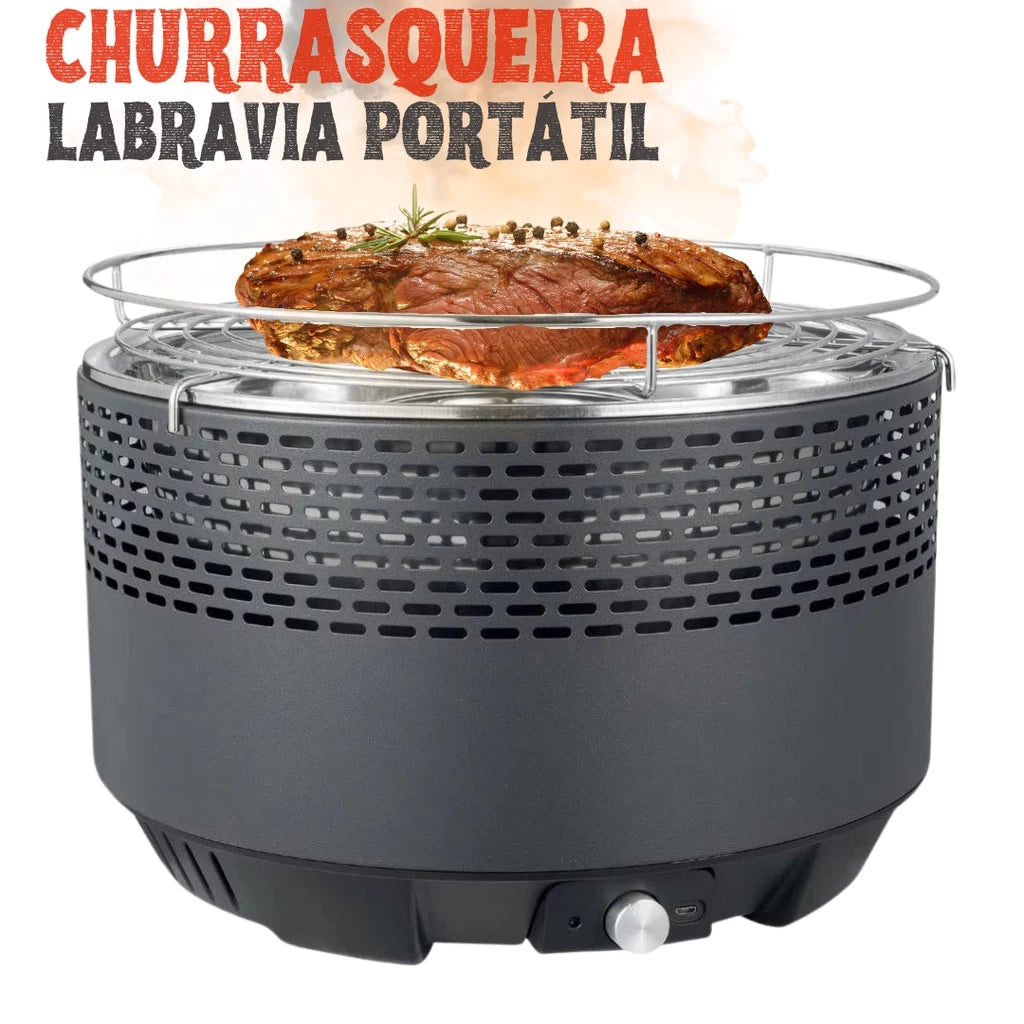 Churrasqueira Carvão Portátil Labravia - Mōva Decor