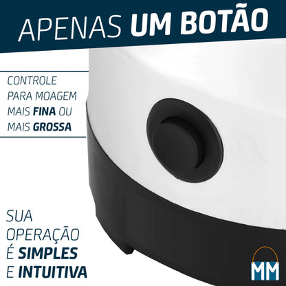 Moedor Elétrico Para Grãos - 110v e 220v - Mōva Decor