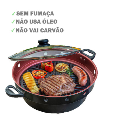 Churrasqueira de Fogão sem fumaça Grill Brasilar Antiaderente