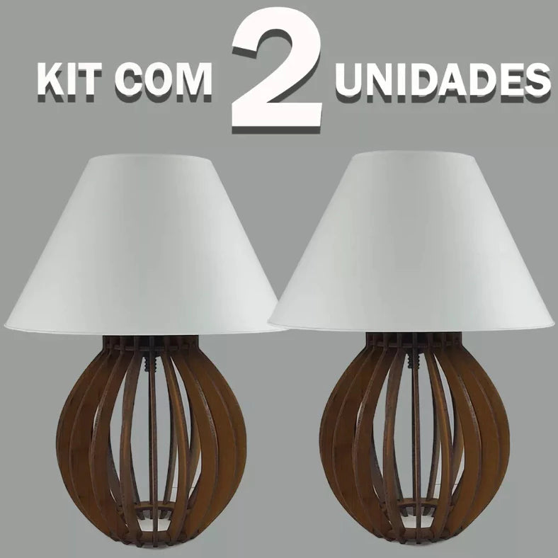 COMPRE 1 LEVE 2 unidades - Abajur La Finesse Cupula - Luminária Para Decoração Quarto e Sala - Mōva Decor
