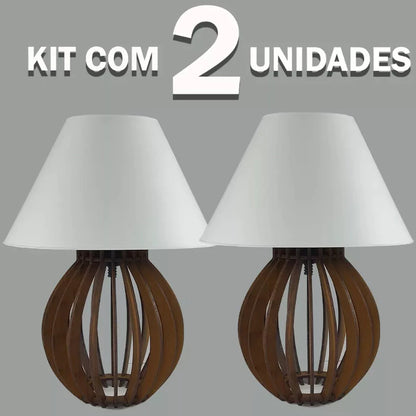 COMPRE 1 LEVE 2 unidades - Abajur La Finesse Cupula - Luminária Para Decoração Quarto e Sala - Mōva Decor