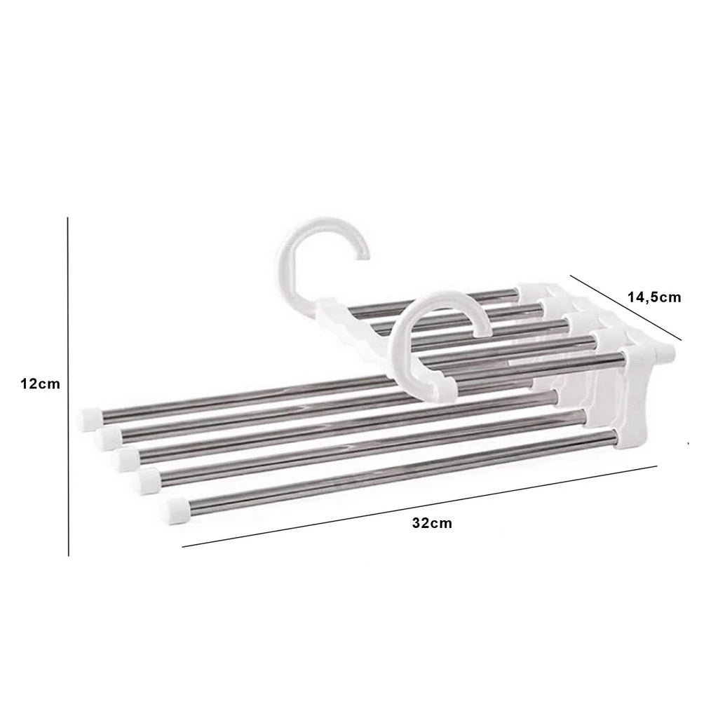 SmartHanger Pro - Cabide de Inox 5 em 1 para Calças