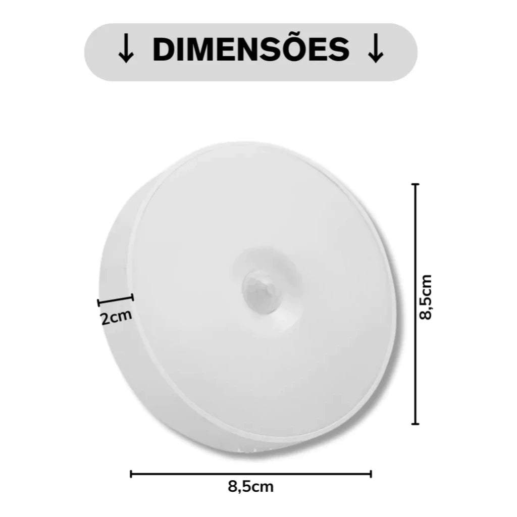 LumiSense™ – Luminária LED Inteligente Sem Fio com Sensor de Presença