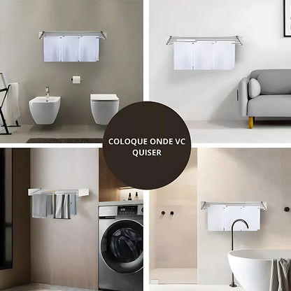 Varal Retrátil Dobrável de Parede MagicLine – Compacto e Inteligente - Mōva Decor