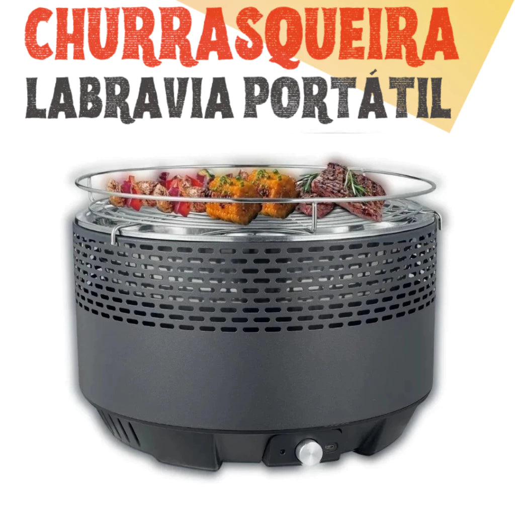 Churrasqueira Carvão Portátil Labravia - Mōva Decor