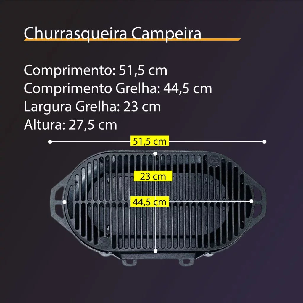 Churrasqueira de Ferro Fundido Campeira Resistente Santana