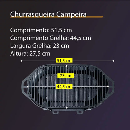 Churrasqueira de Ferro Fundido Campeira Resistente Santana