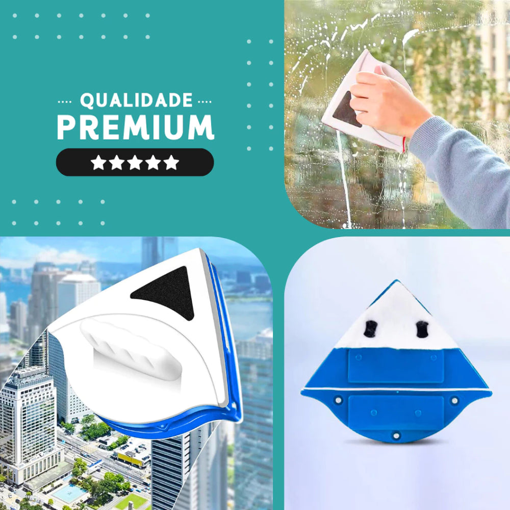 CrystalClean Pro™ – Limpador Magnético Dupla Face com Super Ímã — referência de uso no ambiente | Mova Decor