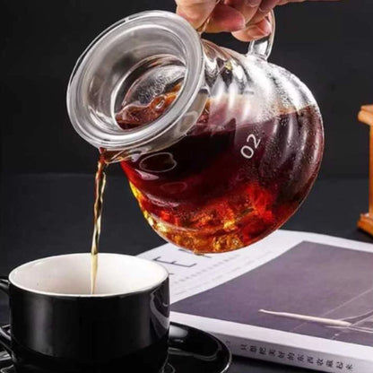 BrewGlass™ – Cafeteira de Vidro Borossilicato com Filtro 600ml