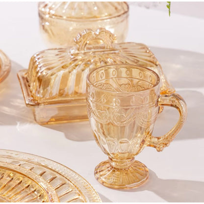 Maison Âmbar™ – Xícaras de Cristal Vintage 190ml (6 un.)